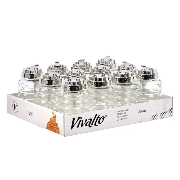 Indelis aliejui Vivalto Skaidrus stiklas 280 ml 10 x 12,3 x 7 cm (12 vnt.)