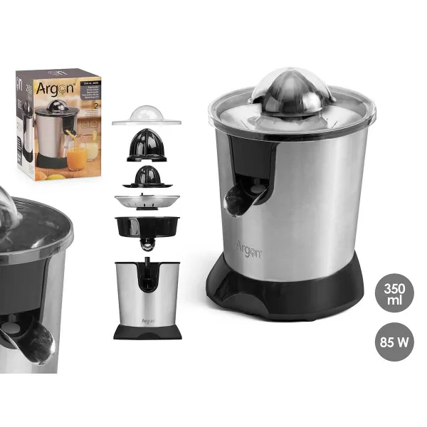 Электрическая соковыжималка Argon Чёрный Серебристый 85 W 350 ml