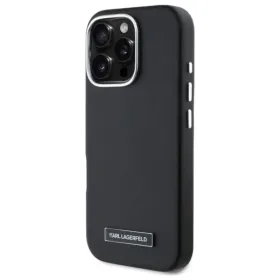 Karl Lagerfeld FW Metal Plate MagSafe - Case for iPhone 16 Pro Max (black)