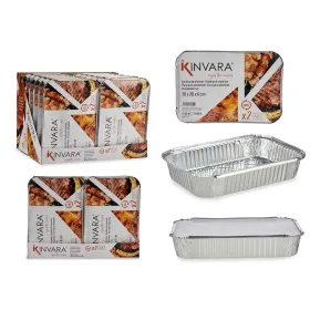 Pārtikas paplātes komplekts Kinvara Sudrabains Alumīnijs 21 x 6 x 30,5 cm 12 gb.