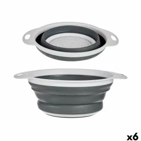 Дуршлаг Kinvara Белый Серый полипропилен TPR 25 x 20 x 8,5 cm 25 x 3 x 20 cm 24,5 x 3,5 x 20 cm (6 штук)