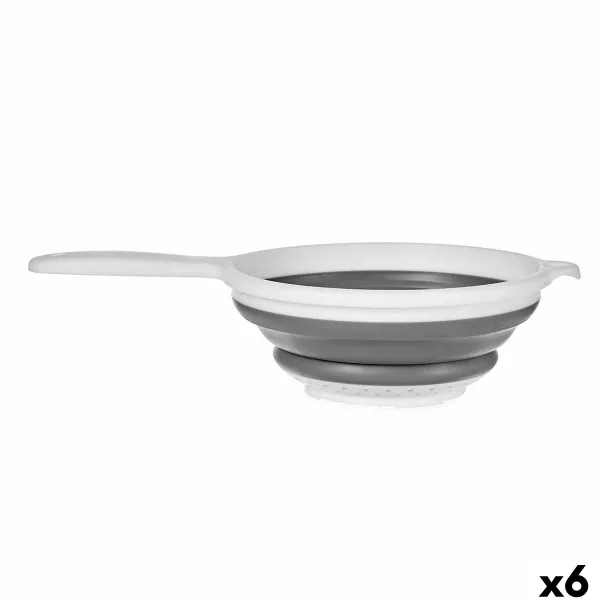 Strainer Kinvara White Grey polypropylene TPR 33,5 x 20 x 8 cm 20 x 33,5 x 3,5 cm (6 Units)