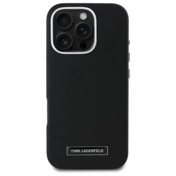 Karl Lagerfeld FW Metal Plate MagSafe - Case for iPhone 16 Pro Max (black)