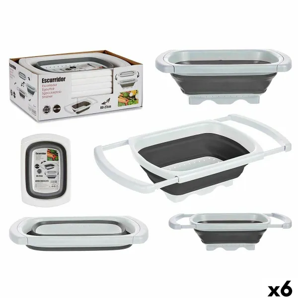 Filtruotas Kinvara Balta Pilka polipropileno TPR 60 x 26 x 12 cm 39,5 x 4,5 x 26 cm (6 vnt.)