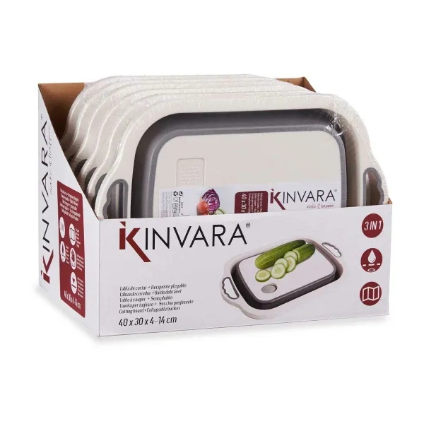 Разделочная доска Kinvara Белый Серый 29,8 x 5 x 40 cm (6 штук)