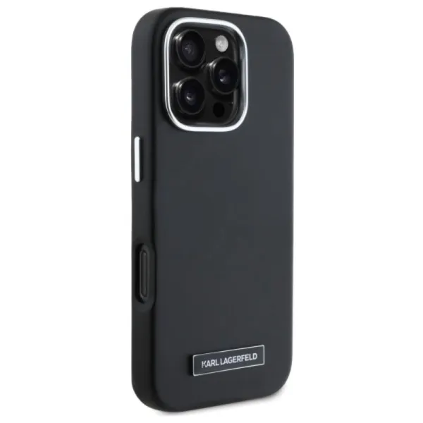Karl Lagerfeld FW Metal Plate MagSafe - Case for iPhone 16 Pro Max (black)
