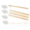 Sushi Set Kinvara White Bamboo Porcelain 27,5 x 2,5 x 20,5 cm 19,5 x 2,5 x 26,5 cm (12 Pieces) (6 Units)