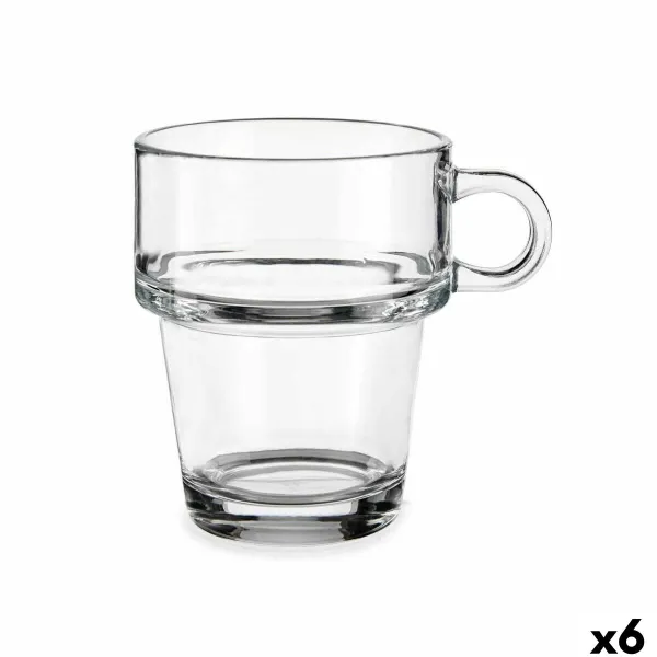 Tējas un kafijas tase Vivalto Caurspīdīgs Stikls 270 ml (6 gb.)