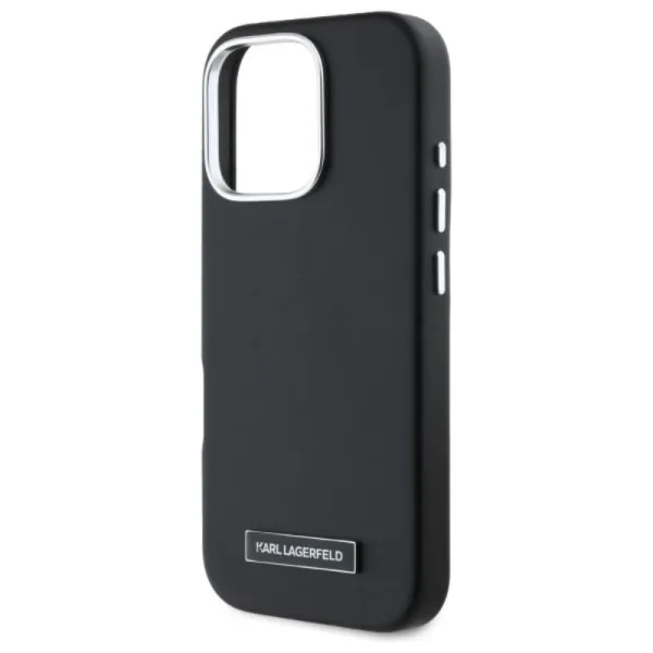Karl Lagerfeld FW Metal Plate MagSafe - Case for iPhone 16 Pro Max (black)