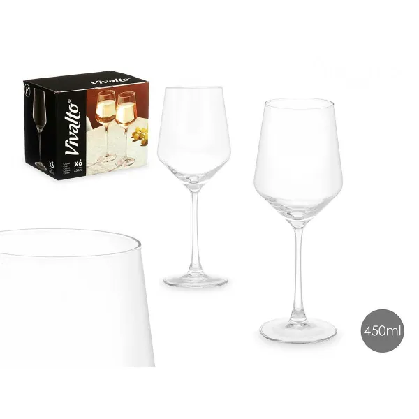 Бокал Vivalto Прозрачный Cтекло 450 ml (6 штук)