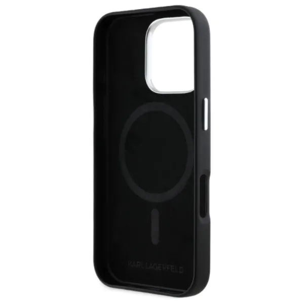Karl Lagerfeld FW Metal Plate MagSafe - Case for iPhone 16 Pro Max (black)