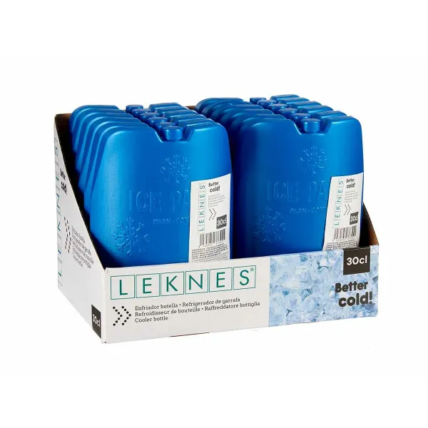 Vīna Pudeles Dzesētājs Leknes Zils Polietilēns 300 ml 12 x 17 x 4,5 cm (12 gb.)