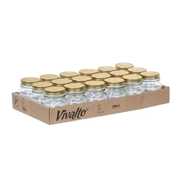 яс Vivalto Прозрачный Позолоченный 180 ml (18 штук)