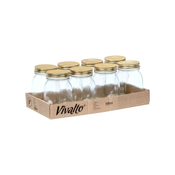 яс Vivalto Прозрачный Позолоченный 500 ml (8 штук)