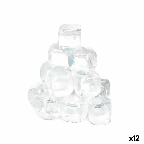 Atkārtoti izmantojami dzesēšanas kubi Leknes Caurspīdīgs Polietilēns Destilēts ūdens 6,5 x 16 x 6,5 cm 18 Daudzums (12 gb.)
