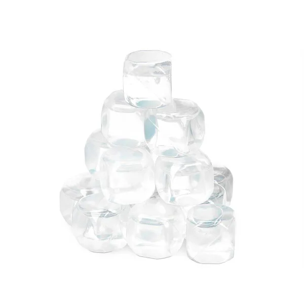 Atkārtoti izmantojami dzesēšanas kubi Leknes Caurspīdīgs Polietilēns Destilēts ūdens 6,5 x 16 x 6,5 cm 18 Daudzums (12 gb.)