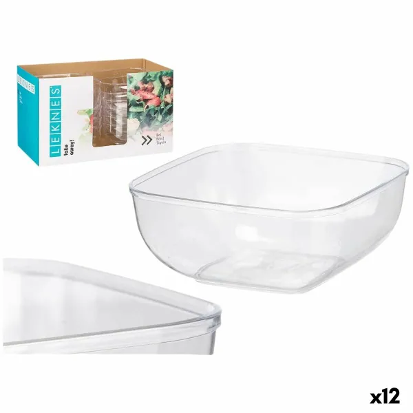 Plāksņu komplekts Leknes Caurspīdīgs Plastmasa 5 L 25,5 x 12,3 x 25,5 cm (12 gb.)