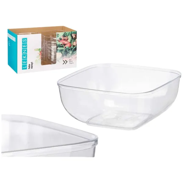 Plāksņu komplekts Leknes Caurspīdīgs Plastmasa 5 L 25,5 x 12,3 x 25,5 cm (12 gb.)