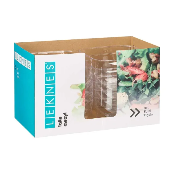 Plokštelių rinkinys Leknes Skaidrus Plastmasinis 5 L 25,5 x 12,3 x 25,5 cm (12 vnt.)