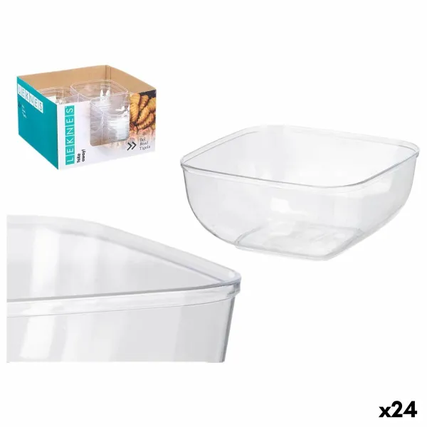 Set of bowls Leknes Transparent Plastic 800 ml 15,3 x 7 x 15,3 cm (24 Units)