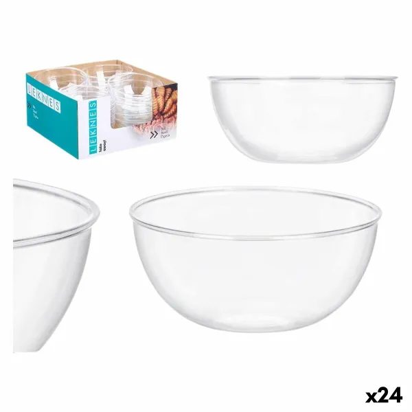 Set of bowls Leknes Transparent Plastic 700 ml 15,2 x 7 x 15,2 cm (24 Units)