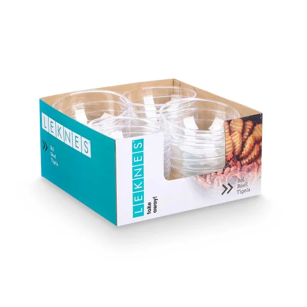 Набор мисок Leknes Прозрачный Пластик 700 ml 15,2 x 7 x 15,2 cm (24 штук)
