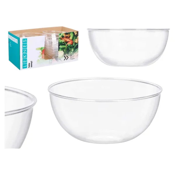 Plāksņu komplekts Leknes Caurspīdīgs Plastmasa 3,5 L 25,5 x 12,5 x 25,5 cm (12 gb.)