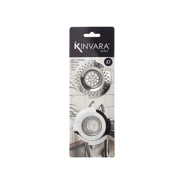 Izlietnes filtri Kinvara Sudrabains Nerūsējošais tērauds 2 Daudzums (12 gb.)