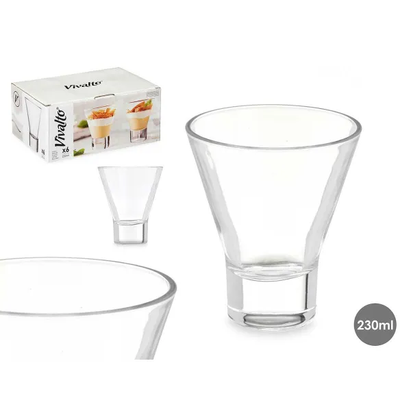 Стакан Vivalto Прозрачный Cтекло 230 ml (6 штук)