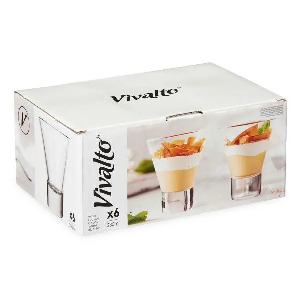 Lasi Vivalto Läpinäkyvä Lasi 230 ml (6 osaa)