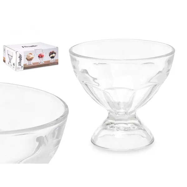Ledai ir pieno kokteilis Vivalto Skaidrus stiklas 280 ml (6 vnt.)