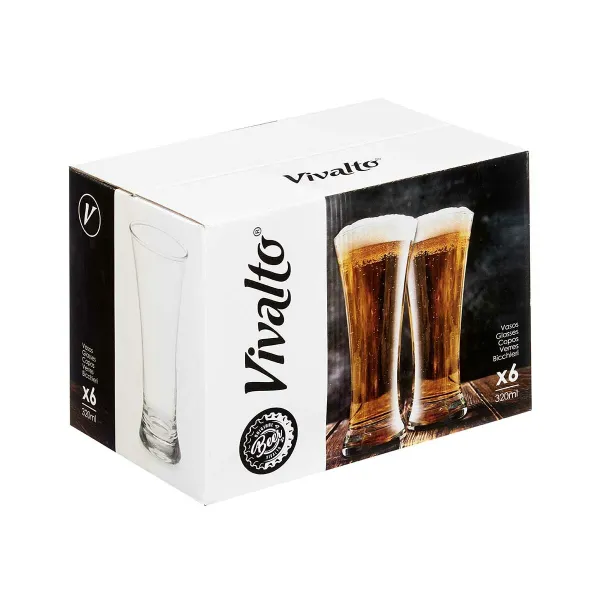Бокал для пива Vivalto Прозрачный Cтекло 320 ml (6 штук)