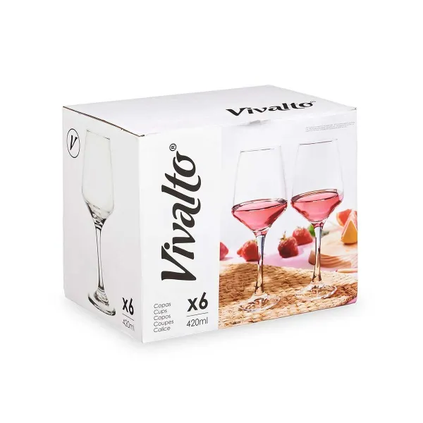 Бокал Vivalto Прозрачный Cтекло 420 ml (6 штук)