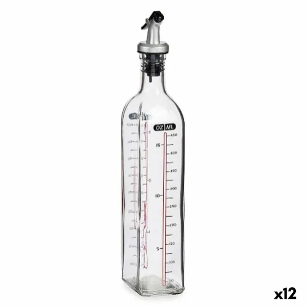 Indelis aliejui Vivalto Skaidrus stiklas Silikoninis polipropileno 500 ml (12 vnt.)