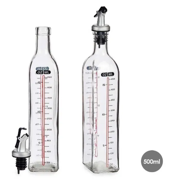 Indelis aliejui Vivalto Skaidrus stiklas Silikoninis polipropileno 500 ml (12 vnt.)