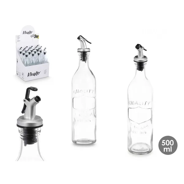 Menāža Vivalto Caurspīdīgs Stikls Silikona polipropilēns 500 ml (12 gb.)