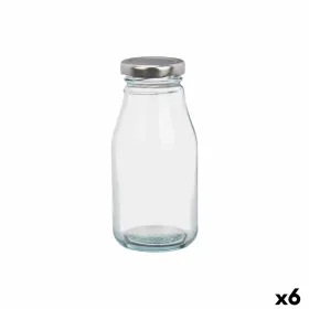 Lasipullo Vivalto Läpinäkyvä Hopeinen PVC Metalli Lasi 250 ml (6 osaa)