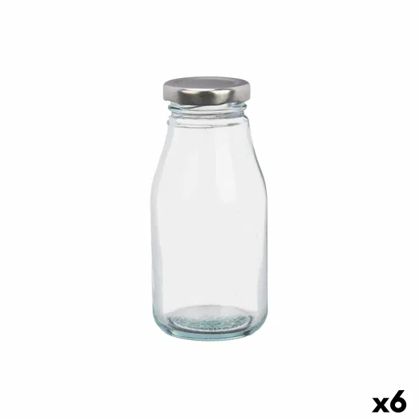 Lasipullo Vivalto Läpinäkyvä Hopeinen PVC Metalli Lasi 250 ml (6 osaa)