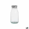 Lasipullo Vivalto Läpinäkyvä Hopeinen PVC Metalli Lasi 250 ml (6 osaa)