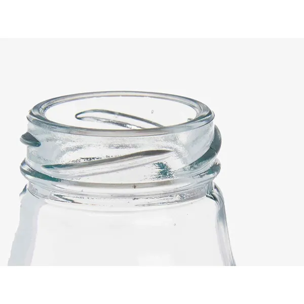 Glass Bottle Vivalto Transparent Silver PVC Metal Glass 250 ml (6 Units)