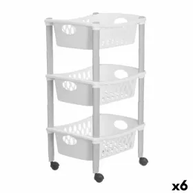 Передвижная тумба Stefanplast Белый Пластик 40 x 29,5 x 68,5 cm (6 штук)