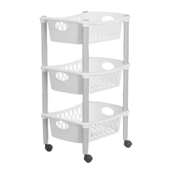 Kasviskärry Stefanplast Valkoinen Muovinen 40 x 29,5 x 68,5 cm (6 osaa)