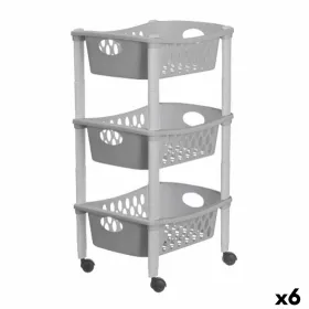 Передвижная тумба Stefanplast Серый Пластик 40 x 29,5 x 68,5 cm (6 штук)