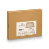 Набор подносов Gift Decor Коричневый Прозрачный Деревянный Cтекло Цветок 2 Предметы