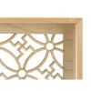 Набор подносов Gift Decor Коричневый Прозрачный Деревянный Cтекло Цветок 2 Предметы