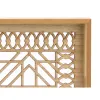 Набор подносов Gift Decor Коричневый Прозрачный Деревянный Cтекло Квадратный 2 Предметы