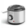 Deep-fat Fryer Argon Black Transparent Silver 1 L 950 W