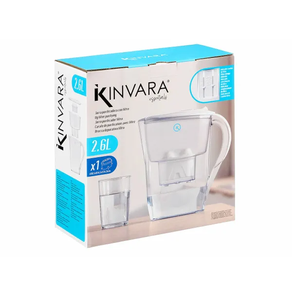 Kruus-filter Kinvara Valge Läbipaistev ABS 2,6 L