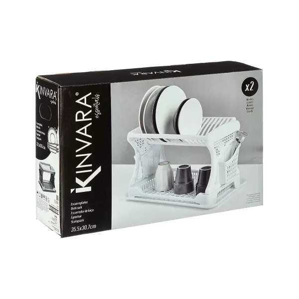 Draining Rack for Kitchen Sink Kinvara White 47,5 x 30 x 27,5 cm