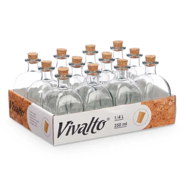 Purkki Vivalto Läpinäkyvä 250 ml (12 osaa)